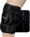 REVIX Ice Wrap for Knee Discomfort, wielokrotnego użytku Kolano Ice Pack Wrap z Cold Compress Therapy for Muscle Ache, Promotes Post- Workout Recovery, Soft Plush Linning, Czarny