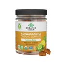 ORGANIC INDIA Gummie Ashwagandha dla mężczyzn i kobiet - Suplement Stress, KSM- 66 Ashwagandha Root, Dodatkowa siła, Silne żucie, Wegan, Non-GMO - Lim cytrynowy, 60 Gummies