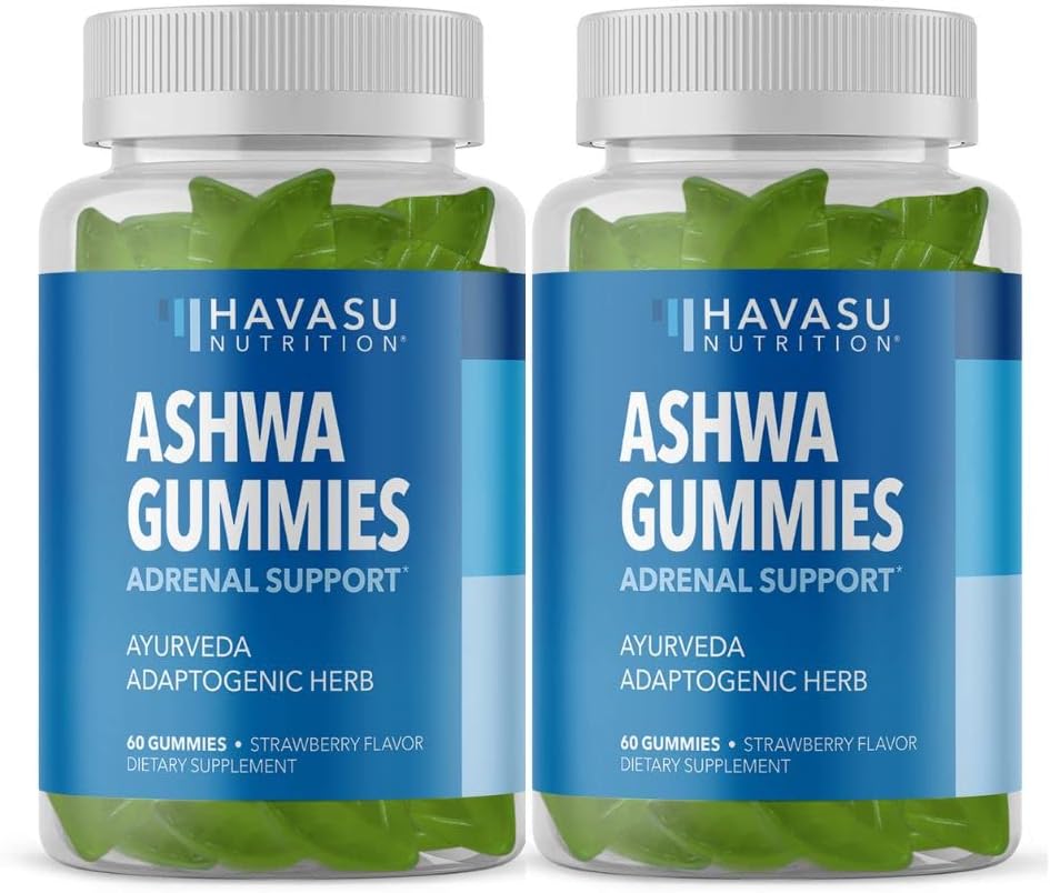 Suplement Gummies Ashwagandha przeznaczony do wsparcia naturalnego spokoju - Wsparcie ziołowe - Gummeje Ashwagandha dla kobiet i mężczyzn - Nie- GMO i Gluten- suplement - 120 Vegan Truskawki Gummies