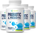 Probiotyki dla kobiet i mężczyzn, 300 Miliard CFU Probiotyki z 12 Szczepów Probiotyczne, Organiczne Prebiotyki Mieszanka, Probiotyczne Suplement do Gut Immune & Digestive Zdrowie, Szafka Stable, 240 Kapsułki