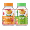 Żywy magnez 85mg + kurkumina turmerowa, żelki Bundle - Great Desting, Suplement witaminy, Gluten Free, GMO Free, Gummy do żucia
