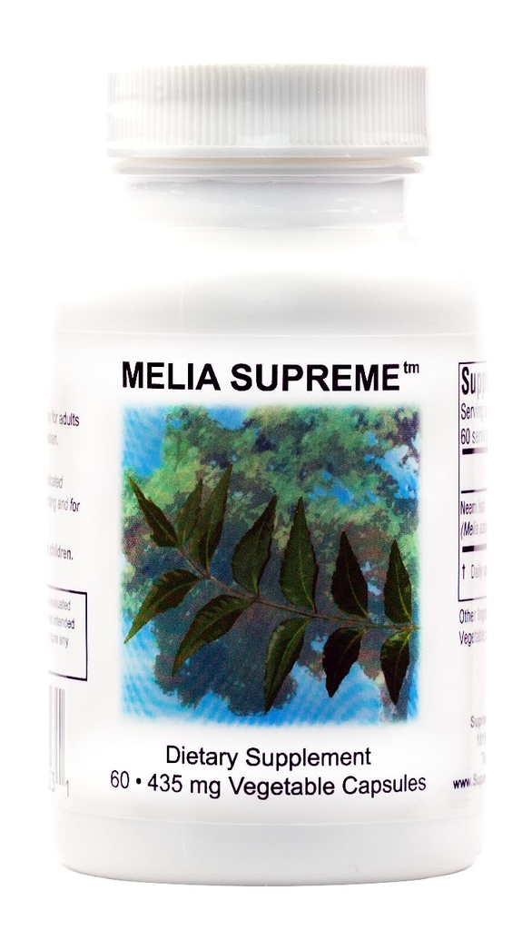 Supreme Nutrition Melia Supreme, 60 Czysty proszek Neem Leaf Kapsułki wegetariańskie