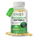 Magnezu Glycinate 500mg Softgels Supplement, Mała Łatwość Połknięcia Magnezu Gelcaps Wysoka Absorpcja dla Night Leg & Sleep Support, Mięśnie & Kości, Spokój, Nie GMO, 120 Gelcaps, 60 Day Supply