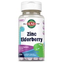 KAL Dzieci Cynk Dinozaury Elderberry, Suplement wsparcia immunologicznego * dla dzieci w / Sambucus Elderberry, Szybkie rozpuszczanie Mieszane Mieszanki Berry ActivMelts, Zabawa, Smaczne Dino Shapes, Wegan, 90 Służenie, 90 Micro Tablets