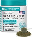 Suplement Kelp dla psów - 16 oz granulek proszku Kelp z 5cc łyżeczka - Dobre dla zdrowych funkcji tarczycy, Reduce Dental Plaque, i zdrowia skóry - Made in The USA
