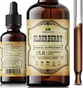 Organiczny ekstrakt Elderberry - Natural Black Elderberry Herbal Supplement - Wzmacniacze immunologiczne dla dorosłych, Digestive & Heart Support - Przeciwutleniacze, Witamina C & Fiber - 2 oz Płyn dla mężczyzn i kobiet