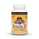 Źródło Naturals Resveratrol 200 mg dla serca i zdrowego starzenia - 120 Kapsułki wegetariańskie