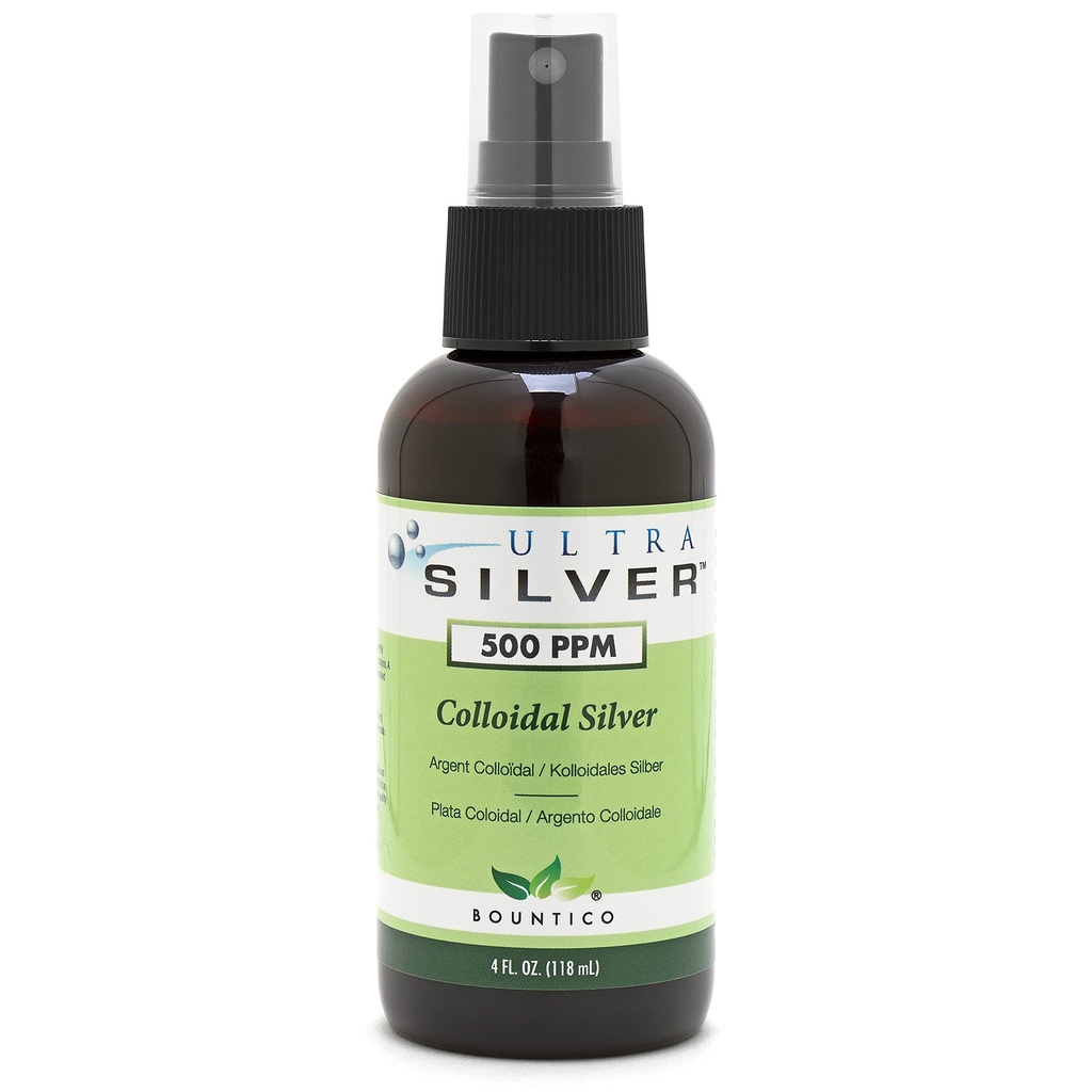 Ultra srebrny koloidalny srebro 124; 500 PPM 124; 4 unce 124; Fine Mist Spray