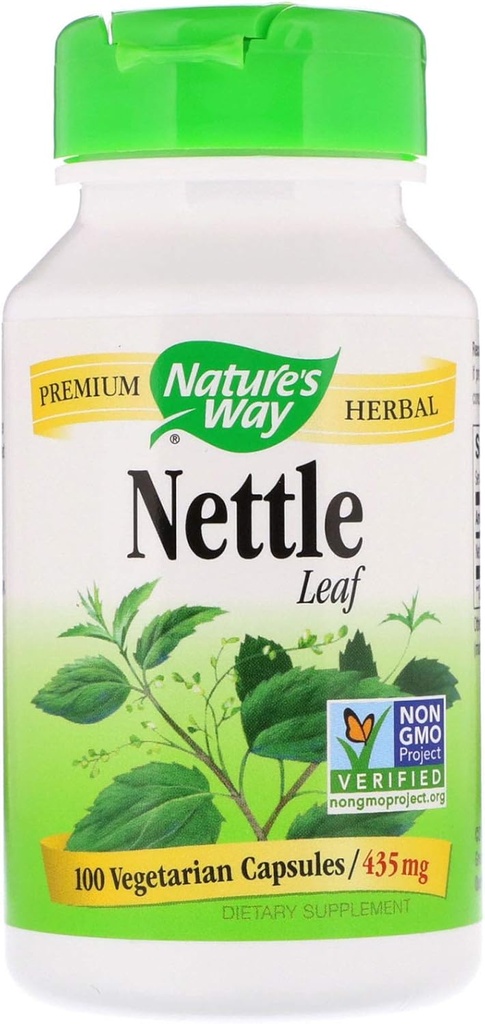 Nature 's Way Nettle Leaf 435 mg, TRUID Certified, Non-GMO Project, Wegetarianin, 100 Count, Pack of 2