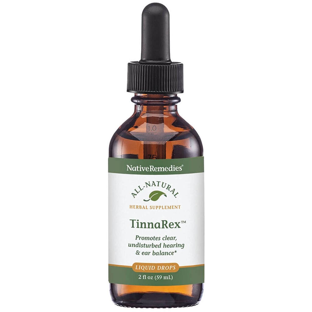 Native Remedies TinnaRex - All Natural Herbal Supplement Promotes Clear and Unwarmed Hearing - Wspiera struktury ucha, przewodzenie dźwięku i przekaz - 59 ml