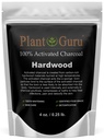 Roślina Guru Aktywowany Węgiel Proszek 4 oz. HARDWOOD - Food Grade Kosher Non-GMO - Wybielanie zębów, Maska twarzy i Mydło Making. Promotuje naturalne detoksykacji i pomaga w trawieniu