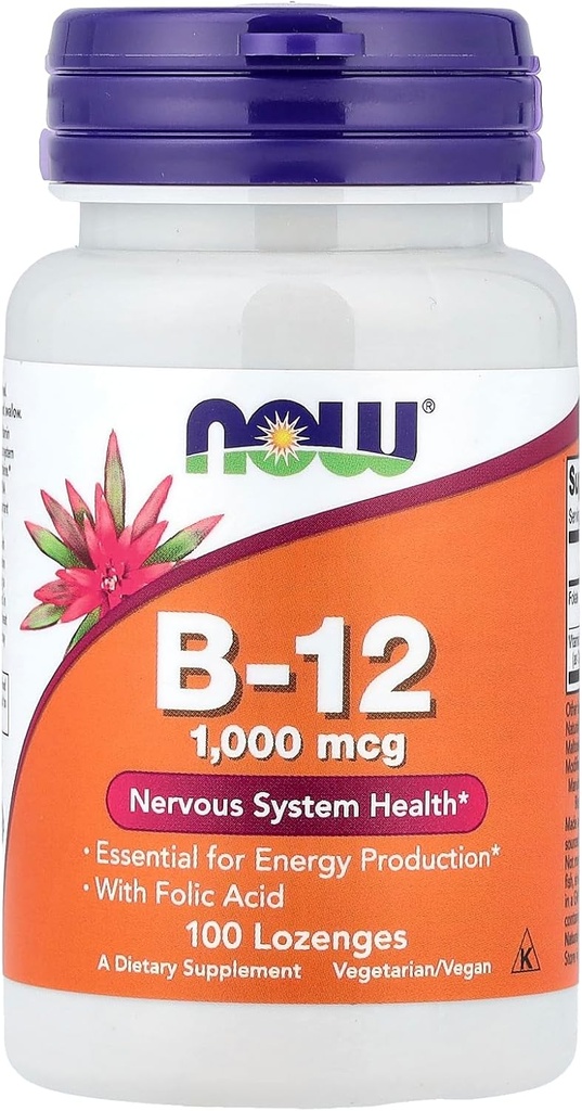 Teraz jedzenie B- 12, 100 Lozenges