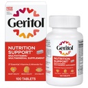 Geritol, suplement wielowitaminowy, Zawiera witaminy B-, przeciwutleniacze, witaminy C, E & D i żelazo, 26 Witaminy zasadnicze i minerały, Bez glutenu, Nie-GMO, Brak sztucznych słodzików, 100 Tabletki