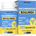 Saccharomyces Boulardii Probiotics 200 Miliard CFU, Klinicznie Studiowany Probiotyk dla Kobiet i Mężczyzn Drożdże dla jelit, Gut, Immune & Digestive Health, Acid Resistant & Shelf- Stable, 60 Days Supply