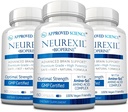 Zatwierdzone Nauka Neurexil - Naturalne wsparcie nootropowe z DMAE - Wzmocnienie funkcji mózgu, Sharpen Clarity, Boost Memory - L- Tyrosine, Ginkgo Biloba, Huperzine A, BioPerine - 3 Miesiąc Dostawy