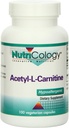 Nutricology Acetyl- L- Karnityna 500 mg Suplement - Metabolizm i Wsparcie Energetyczne, ALC, Wolny Acid Amino, Kapsułki wegetariańskie - 100 Liczba