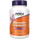 Now Foods Supplements, Mannose Cranberry, Dual Action Formula *, Clinically Evaluated, Tract Health *, 90 Kapsułki Veg