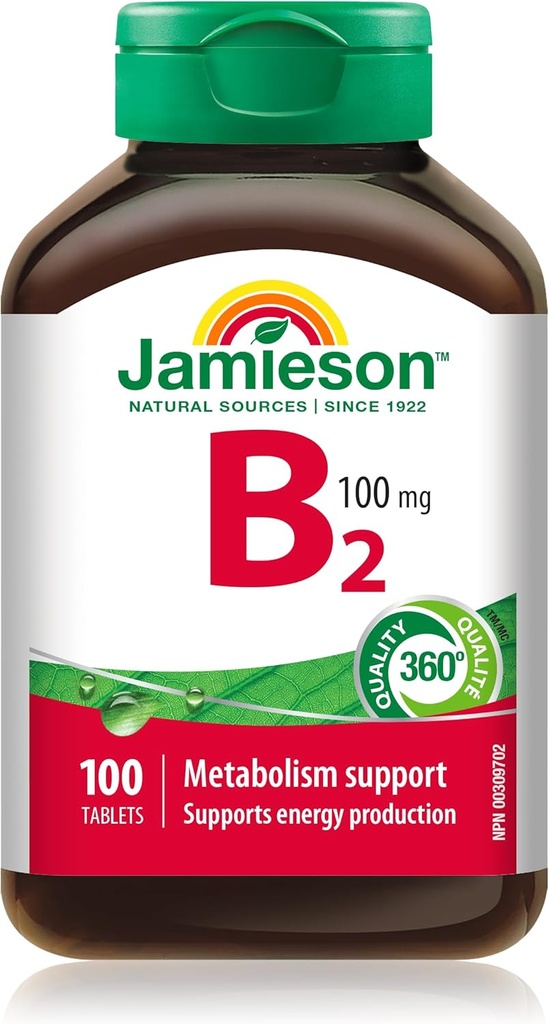 Witamina B2 (Riboflavin) 100 mg, 100 tabletek