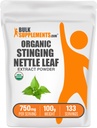 BulkSupplements.com Organic Stinging Nettle Extract Powder - Nettle Leaf Extract, Herbal Supplement - Vegan & gluten Free, 750mg per Serving, 100g (3.5 oz) (Opakowanie po 1)