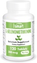 SuperSmart - L- Selenometionine 200mcg na dzień (suplement selenu) - Wysoka absorpcja - Esencjalny ślad mineralny 124; Non-GMO & gluten Free - 120 Tablets