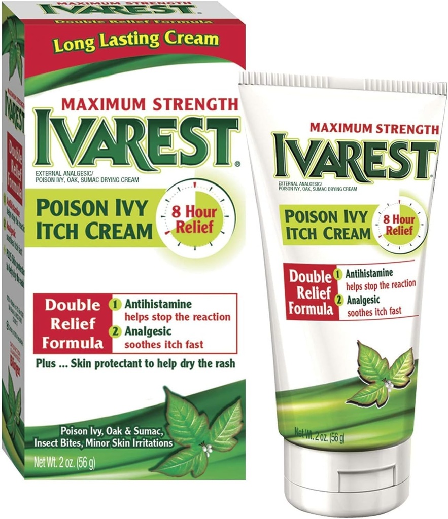 Iwarest 8-godzinna maksymalna wytrzymałość anty - Itch Cream - 2 Oz / Pack, 2 opakowania