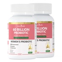 Probiotyki i prebiotyki dla kobiet pH Równowaga i trawienie - 60 Miliard Vaginal Probiotic z żurawiną i D- Mannosem dla Gut, Urynary, Immune Health, Vegan & Non-GMO 124; 180 Kapsułki
