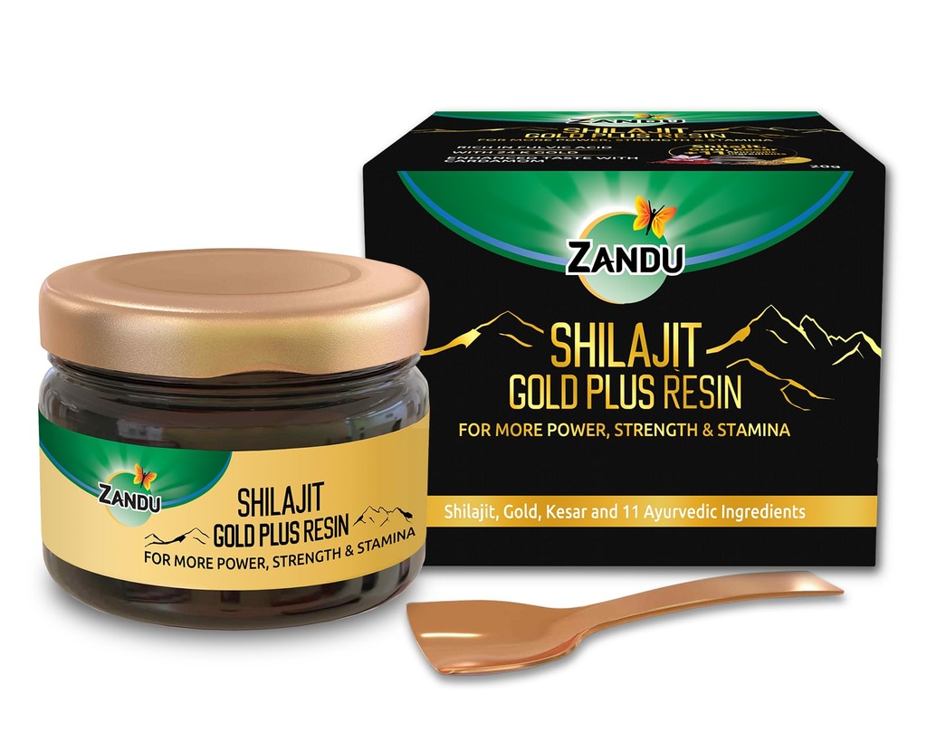 Zandu Himalayan Shilajit Resin 124; Natural Plant-based Supplement for Energy, Strength & Performance Performance 124; Supports Active Lifestyle & Vitality Resin 124; 0.71 Oz (20g)