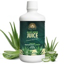 Organic Aloe Vera Juice, Rękopis z 100% Certified Organic, California Urosły, Farm Fresh Aloe Od 1972 Stosować wewnętrznie jako suplement diety lub miejscowo, 32floz
