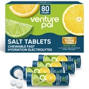 Venture Pal Chewable Electrolyte Tablets, 80 Count Fast- Display Sugar- Free Stick Salt Tablets - Pakiet Variety for Rapid Hydration, Outdoor Running, Turystyka piesza, Sport 124; Keto & Vegan Friendly