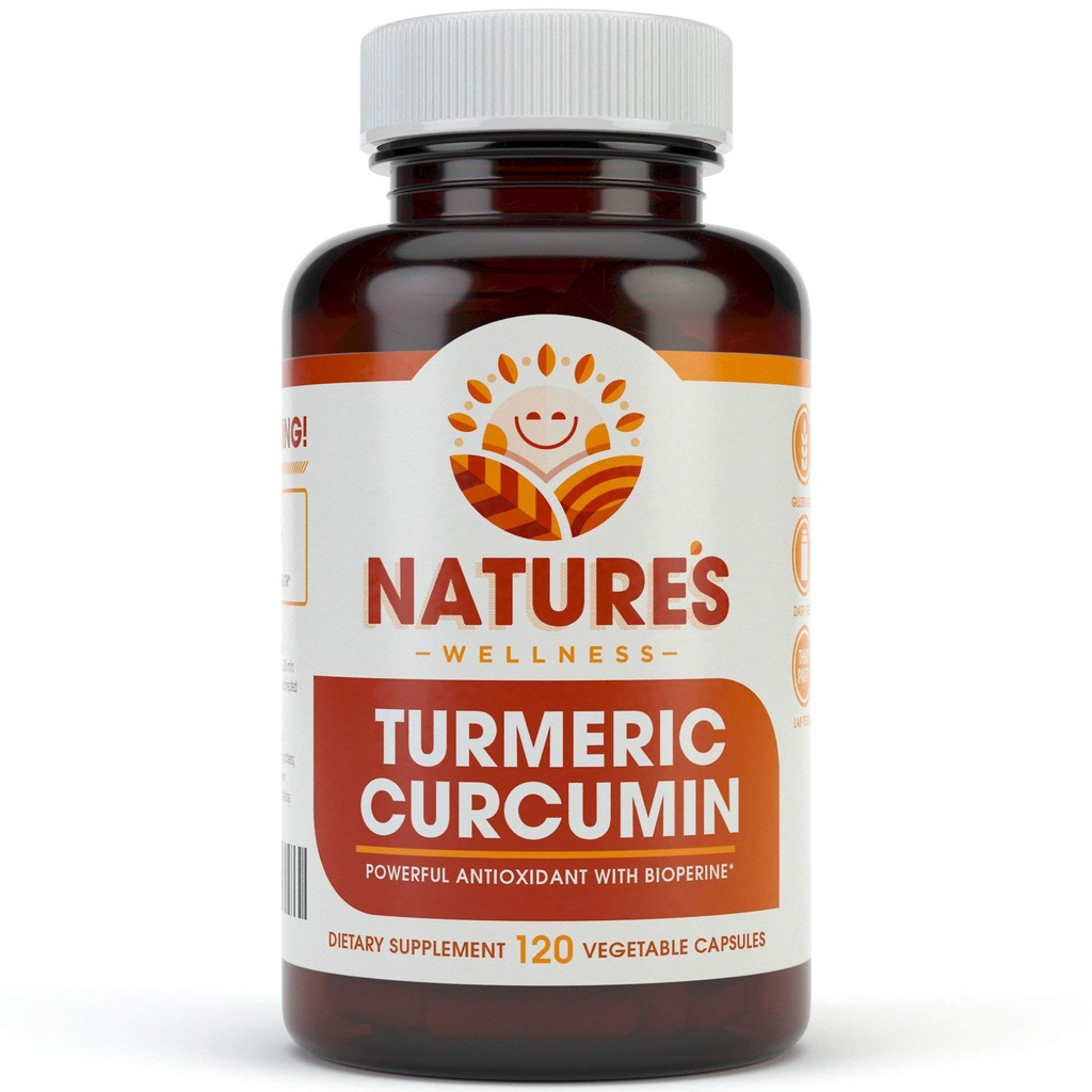 1600mg Organic Turmeric Curcumin w / Bioperine i Black Pepper Description 124; Non-GMO Description 124; Natural Joint Support Description 124; Najwyższy potencjał z 95% Znormalizowanych kurkuminoidów 124; Gluten Free Description 124; 120 Vegetarian Caps