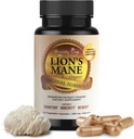 Lions Mane Mushroom Cognition Kapsułki - 120 Hrabia 124; Organic, Gluten Free, Alpha Brain Supplement dla dorosłych 124; Brain Vitamins & Focus Nootropowy 124; Made in USA