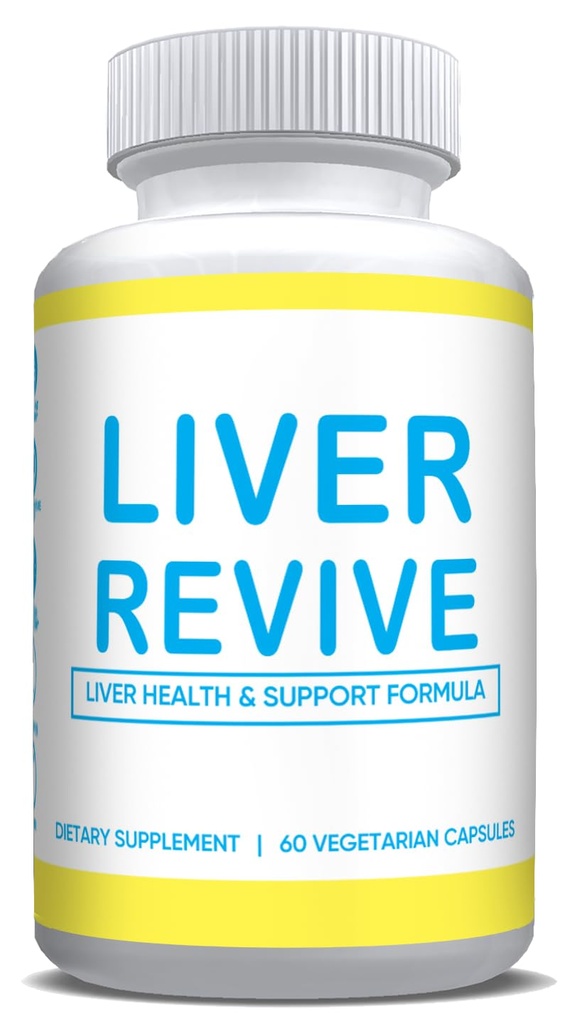 Wątroba Revive Natural Detox, Cleanse & Support Formuła Naprawa w / Karczoch, Mleko Thistle, Młynek korzeń, Buraki, Mleko Tistle Wątroba Suplement Obrony Zdrowa Wątroba Funkcja 60 Kapsułki wegetariańskie