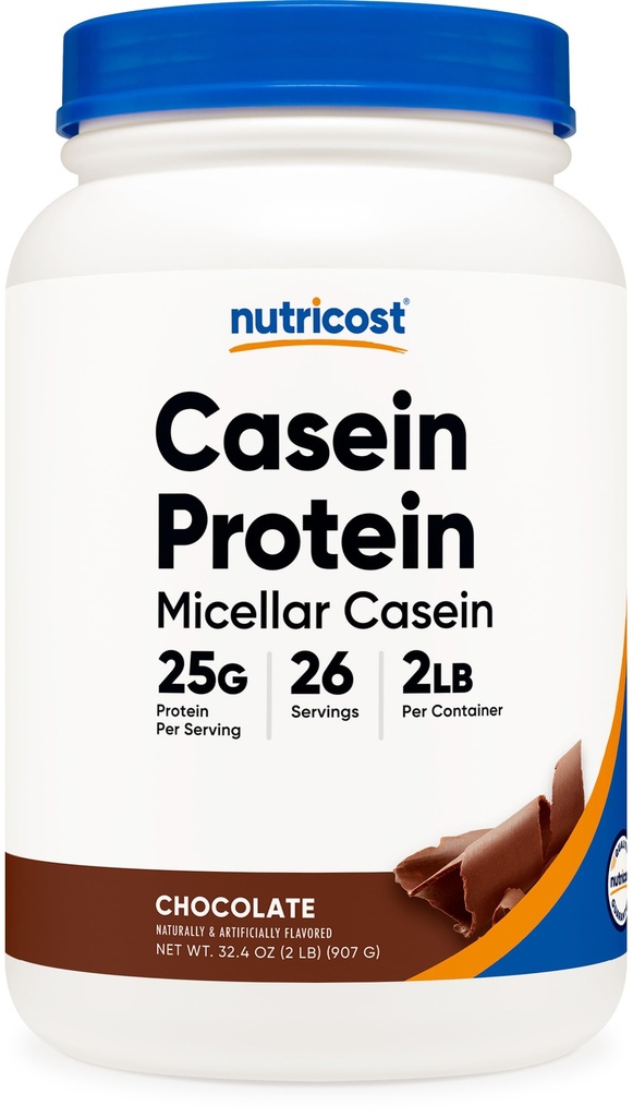 Nutricost Kazeina Białko Proszek 2lb Czekolada - Kazeina mikrokrystaliczna, Gluten wolny, Non-GMO