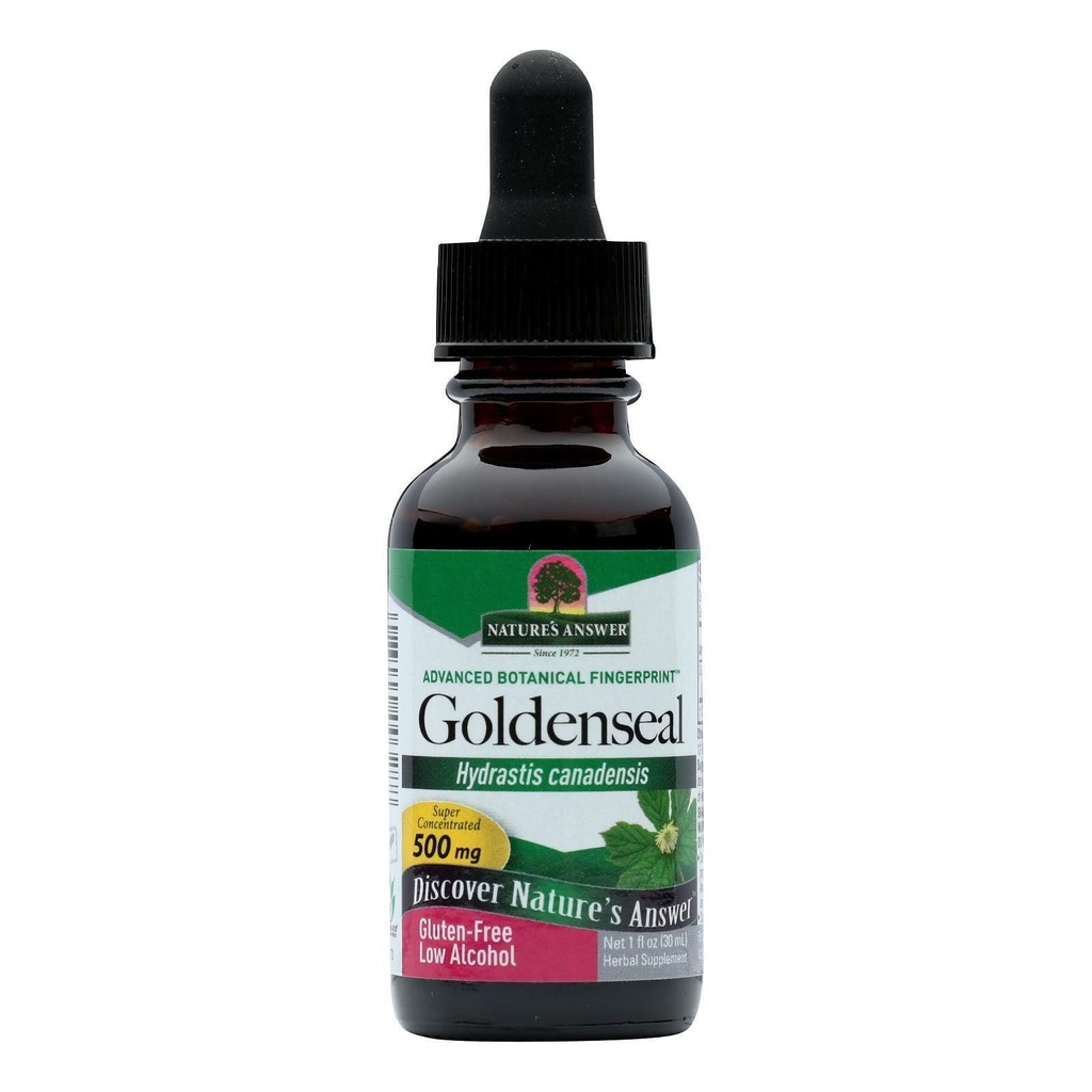 Odpowiedź natury Goldenseal Korzeń z alkoholu organicznego 1 Płynna uncja 124; Promotuje ogólne Wellness 124; Wsparcie immunologiczne 124; Bez glutenu 124; Pojedyncza liczba