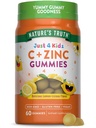 Nature 's Truth Gummies witaminy C dla dzieci 124; z cynku 124; 60 Hrabia 124; Wegan, Non-GMO & Gluten Free