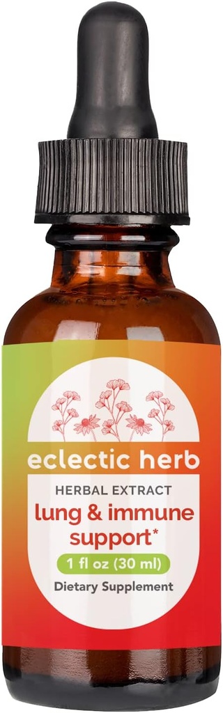 Ekstrakt Eclectic Institute Non-GMO, Gluten Free Lung & Immune Support Extract 124; 2 fl oz (60 ml)