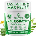 Neuropatia krem przeciwbólowy - maximum strong Nerve Pain Reliever for Foot, Toes, Hands, Nogi z Aloe Vera, Arnica, MSM Witamina B6 i Menthol dla Fast- Acting Relief 3oz