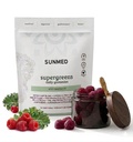 SUNMED Supergreens Daily Gummies - Wellness Mieszanka z Ashwagandha, Zielona herbata, Spirulina, Probiotyki, Przeciwutleniacze i Detox Wsparcie dla odporności, Gut, Skóra i Zdrowie Mózgu 124; Wild Malina, 60ct
