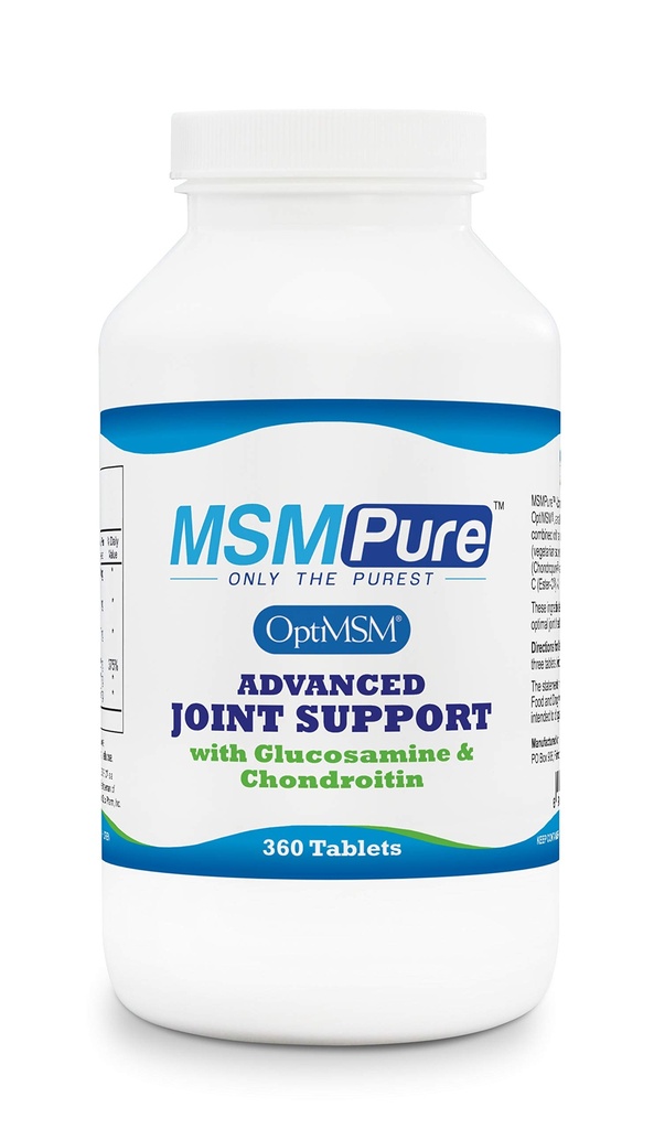 KALA HEALTH MSMPURE Zaawansowane tabletki wsparcia wspólnego - Glukozamina, Chondroityna, OptiMSM, Ester- C i Mangan do wspólnego zdrowia, Elastyczność i Mobilność - Glukozamina zasolona warzywami, 360
