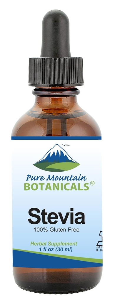 Pure Mountain Botanicals Liquid Stevia Drops - Natural Sweetener - Skoncentrowany bezcukrowy substytut Cukru Przyjazny Cukier Idealny dla Keto Low Carb i Vegan Dieta Wielkie Dodanie do programu utraty wagi