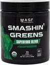 MASF Smashin 'Zielone Superfood Mieszanka NSF Sport, Super Zielonych Digestive Health, Spirulina, Chlorella, Bloat Relief, 8.47 Ounce (Opakowanie 1)