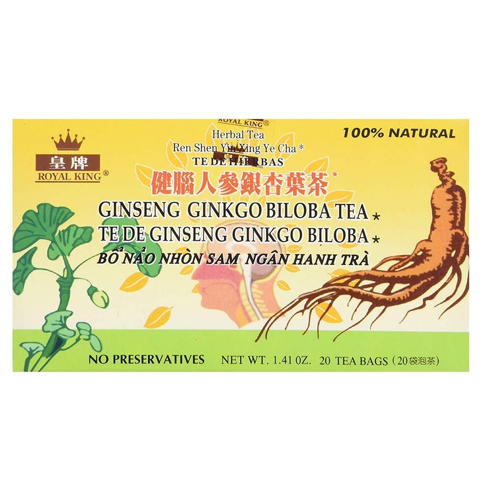 Królewski król Ginseng Ginkgo Biloba Tea (20 Tea Bags) - 3 pudełko