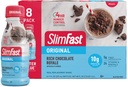SlimFast Meal Replacement Shake, Oryginalny bogaty czekoladowy Royale, 10g gotowy do picia białka na utratę wagi, 11 Fl. Oz butelka, 8 Hrabia