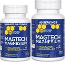 Naturalne stosy Magtech Magnezu Value Bundle - 3 Formy Magnezu - Wyposażone Magtein L- Threonian - Wspomaga Relaks i Zdrowie Mózgu * - 270 Kapsułki