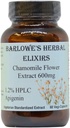 Wyciąg z rumianku rumiankowego Barlowe Elixirs 124; suplement rumiankowy niemiecki 124; Matricaria Chamomilla 124; 1,2% Apigeniny 124; 600mg na kapsułkę 124; 60 Vegi kapsułki 124; Stearynian wolny 124; Butelka szklana