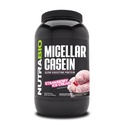 Proszek do protein z kazeiny NutraBio, Proszek z kazeiny mikrokrystalicznej, 25 g proteiny z wolnym trawieniem, Pomaga utrzymać Cię w pełni, Odzysk mięśni w ciągu nocy i wzrost, BCAA & EAA, Gluten Free, Soy Free, 2lb Lody truskawkowe