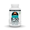 Źródło Naturals B- 50 Complex 50 mg B- Vitamin for Energy Production Support - 250 tabletek