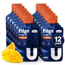 UCAN Edge Energy Gel Shots, Pomarańczowy Mango (12, 2 Ounce Pakiety) do biegania, szkolenia, treningi, fitness, jazda na rowerze, Crossfit 124; Sugar- Free, Wegan, & Keto Friendly Energy