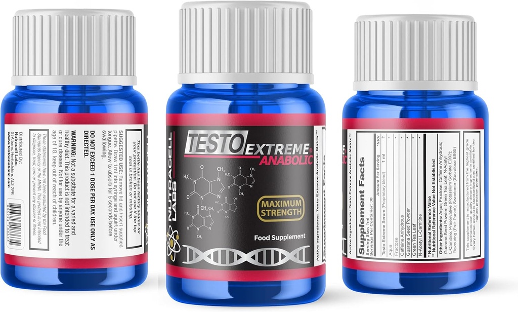 Testo Ekstremalne Anaboliczne (4 Miesiące Kurs) Testosteron Booster, Muscle Growth & Siła Stos