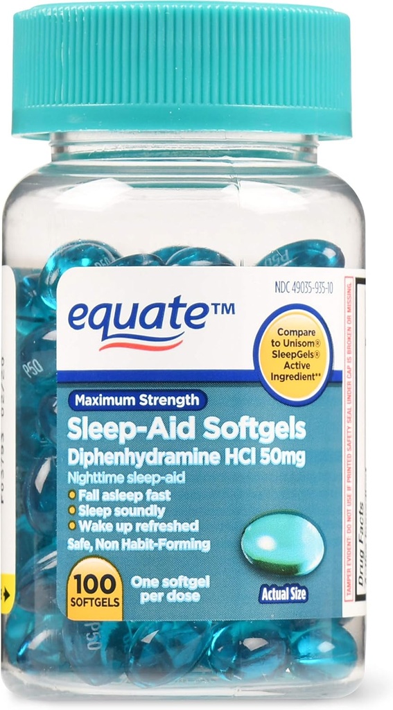 Wyrównaj maksymalną moc Sleep- Pomoc Softgels, 50 mg, 100 Hrabia